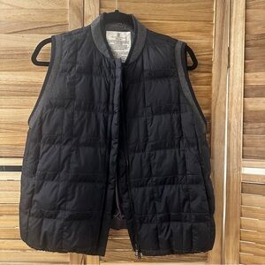 Brunello Cucinelli Silk  Down West with Beaded trim in black size 42